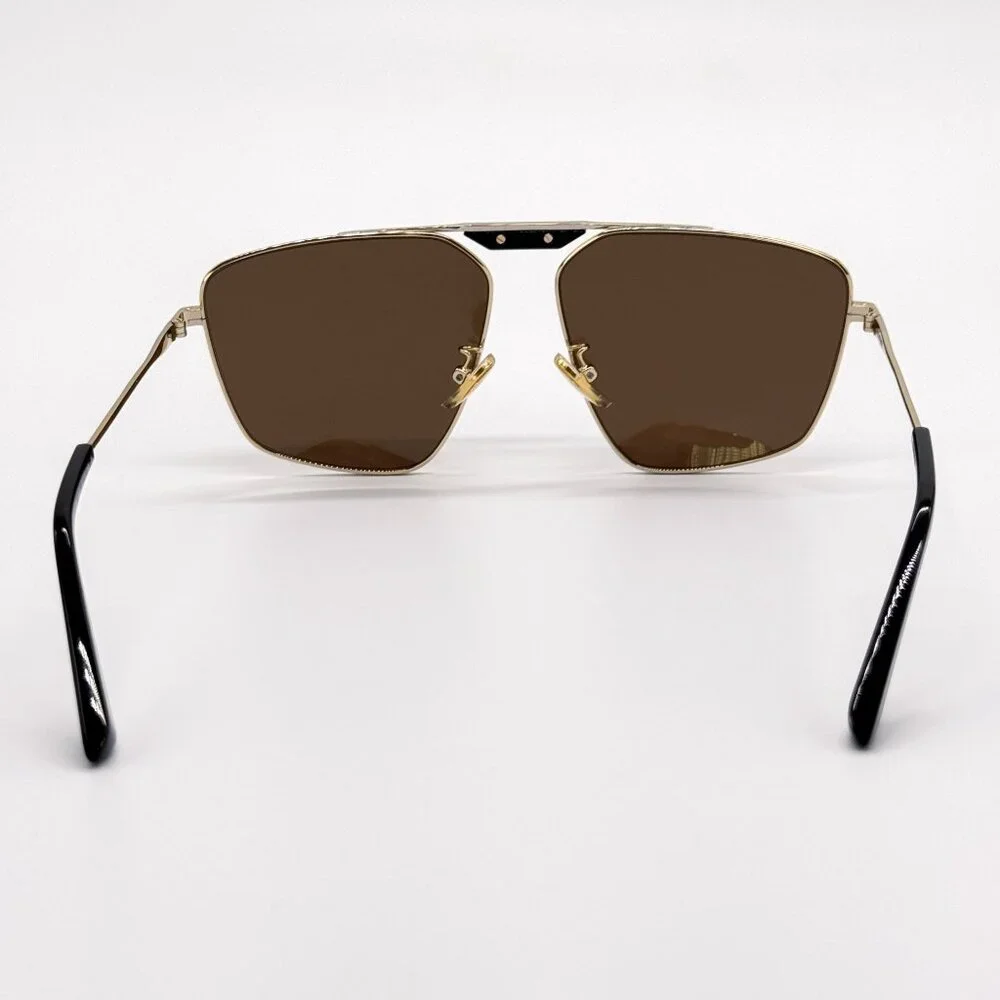 NEW BALENCIAGA SUNGLASSES BB0246SA 003 GOLD MEN EYEWEAR BALENCIAGA